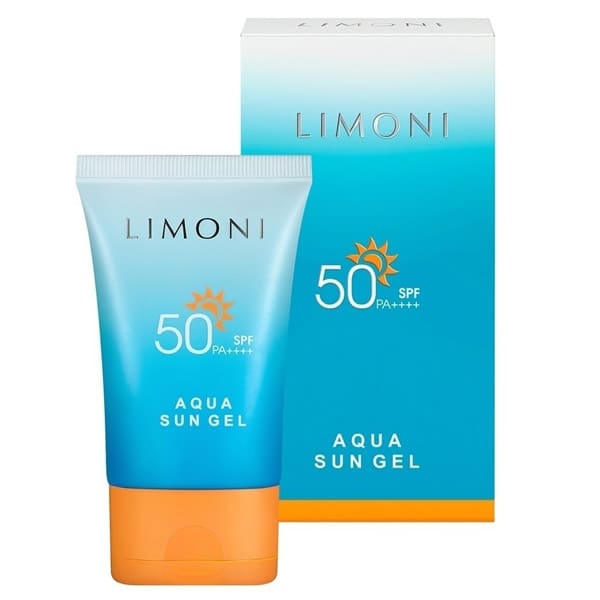 Солнцезащитный крем гель для лица и тела LIMONI Aqua Sun Gel SPF 50+, 50 мл